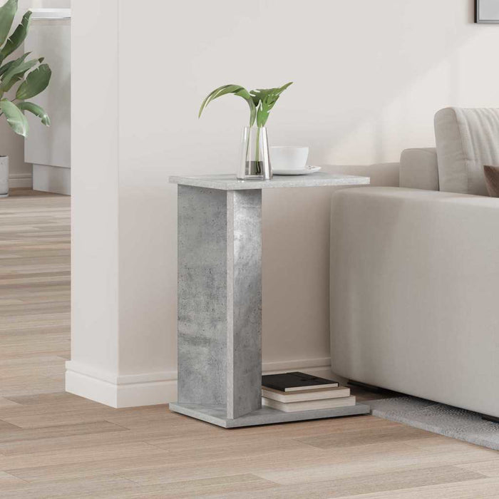 Masă laterală Gri din beton 35 x 25 x 50 cm Lemn compozit - WALTI WALTI