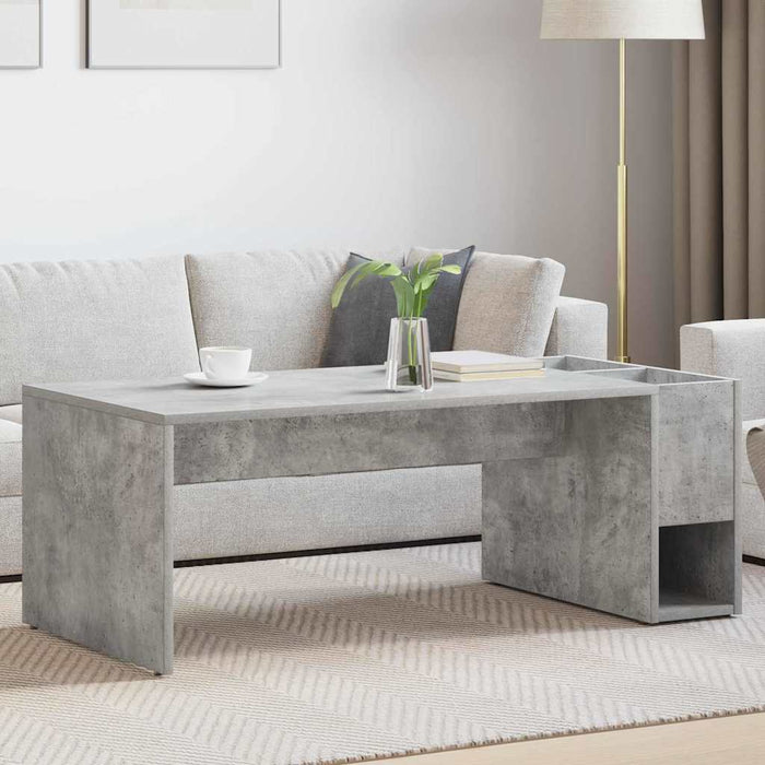 Masă de cafea Gri din beton 101,5 x 50 x 37 cm Lemn compozit - WALTI WALTI