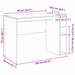 Birou Stejar Negru 109 x 50 x 78 cm Lemn compozit - WALTI WALTI