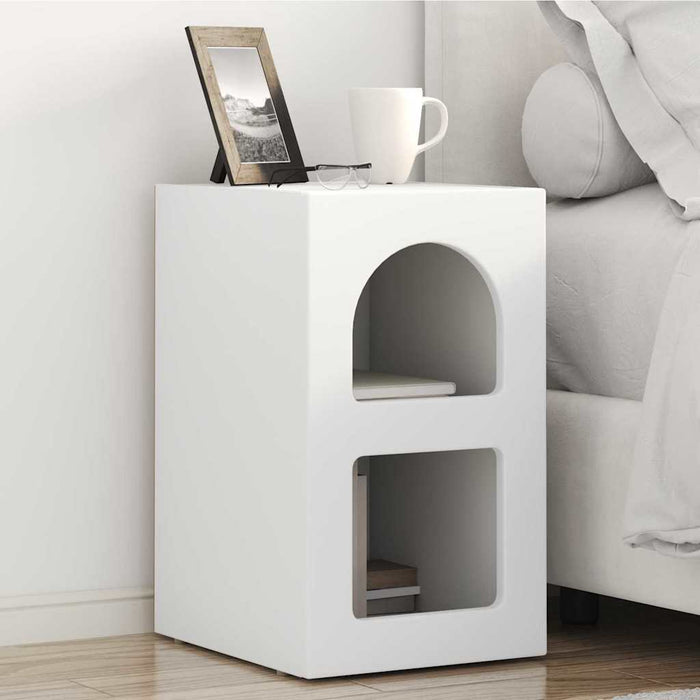 Noptieră 2 pcs Alb 29.5 x 35 x 50 cm Lemn compozit - WALTI WALTI