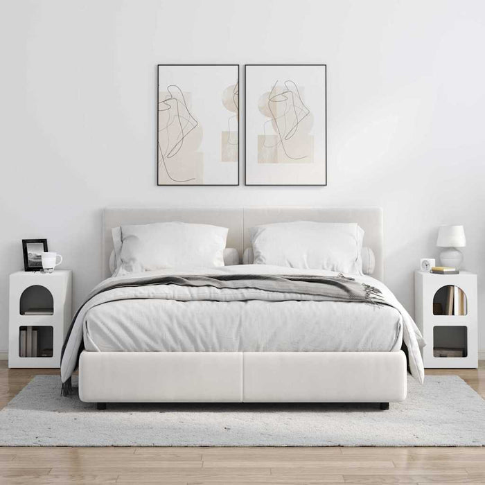Noptieră 2 pcs Alb 29.5 x 35 x 50 cm Lemn compozit - WALTI WALTI
