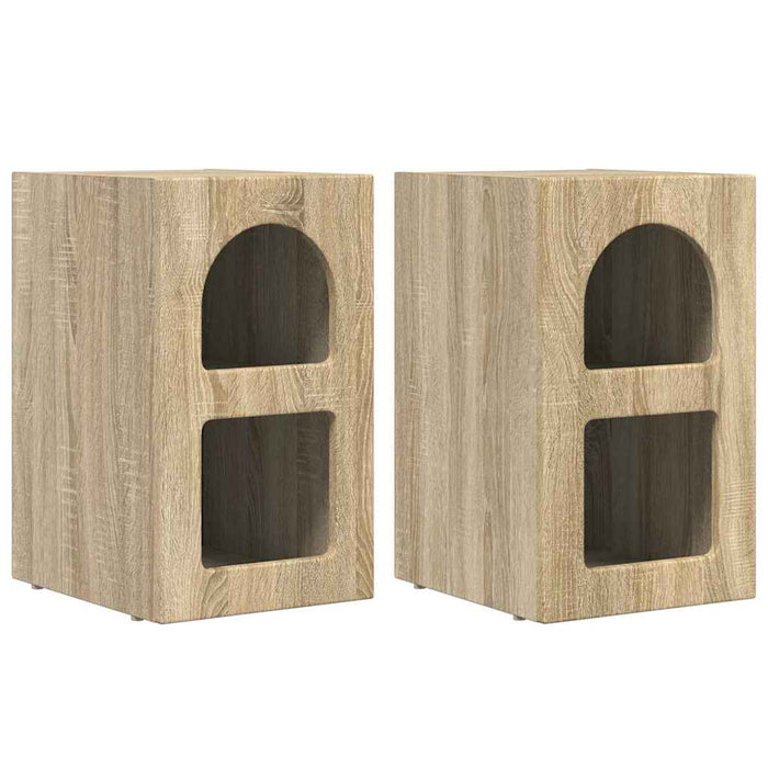 Noptieră 2 pcs Stejar Sonoma 29.5 x 35 x 50 cm Lemn compozit - WALTI WALTI