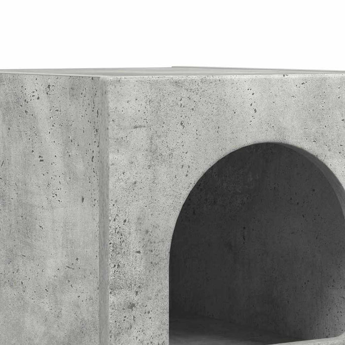 Noptieră Gri din beton 29.5 x 35 x 50 cm Lemn compozit - WALTI WALTI