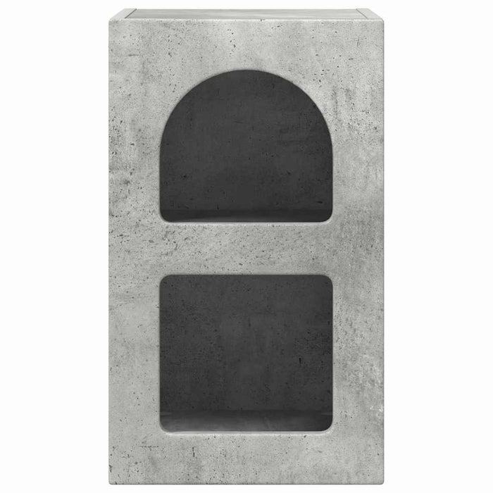 Noptieră Gri din beton 29.5 x 35 x 50 cm Lemn compozit - WALTI WALTI