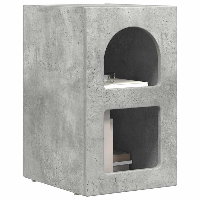 Noptieră Gri din beton 29.5 x 35 x 50 cm Lemn compozit - WALTI WALTI
