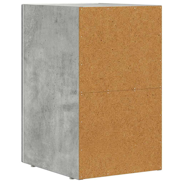Noptieră 2 pcs Gri din beton 29.5 x 35 x 50 cm Lemn compozit - WALTI WALTI
