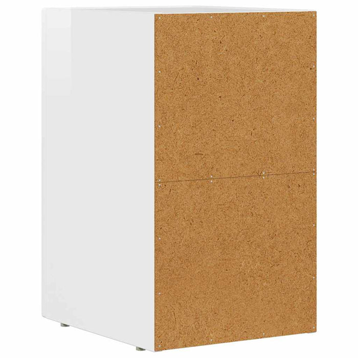 Noptieră Alb lucios 29.5 x 35 x 50 cm Lemn compozit - WALTI WALTI