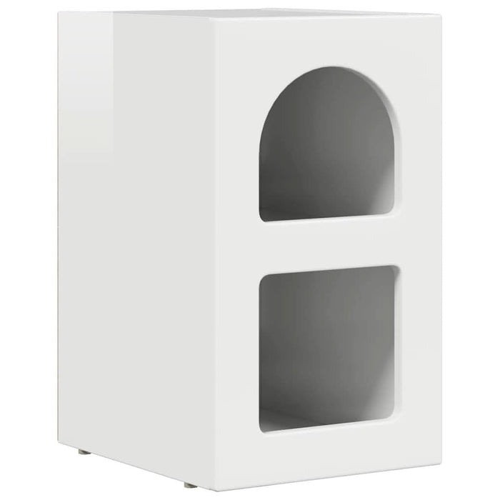 Noptieră 2 pcs Alb lucios 29.5 x 35 x 50 cm Lemn compozit - WALTI WALTI