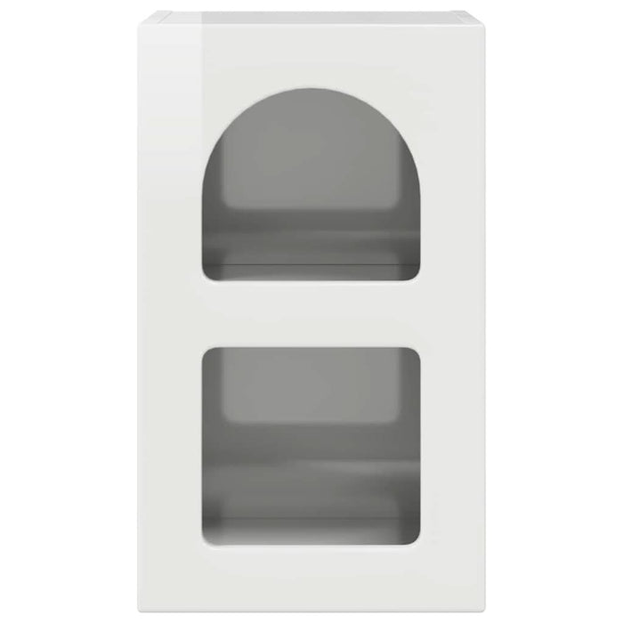 Noptieră 2 pcs Alb lucios 29.5 x 35 x 50 cm Lemn compozit - WALTI WALTI
