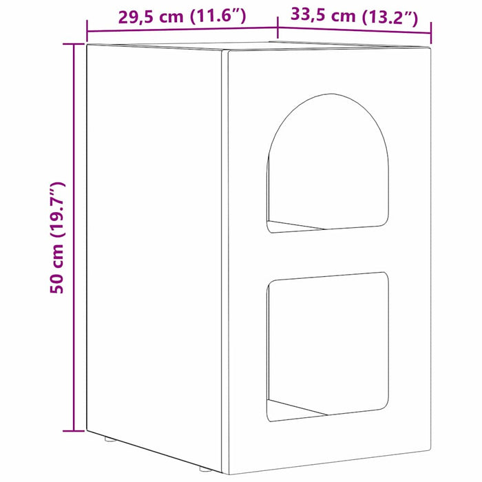 Noptieră Stejar fumuriu 29.5 x 35 x 50 cm Lemn compozit - WALTI WALTI