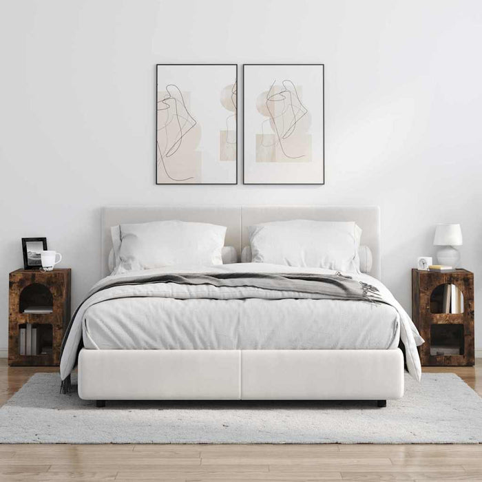 Noptieră 2 pcs Stejar fumuriu 29.5 x 35 x 50 cm Lemn compozit - WALTI WALTI