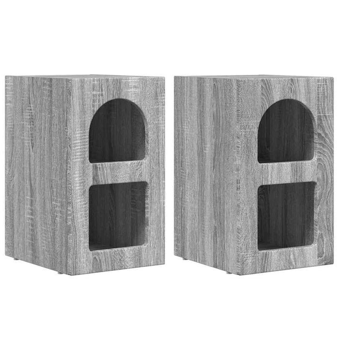 Noptieră 2 pcs Gri Sonoma 29.5 x 35 x 50 cm Lemn compozit - WALTI WALTI