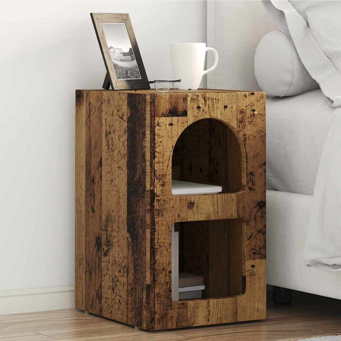 Noptieră 2 pcs Lemn vechi 29.5 x 35 x 50 cm Lemn compozit - WALTI WALTI