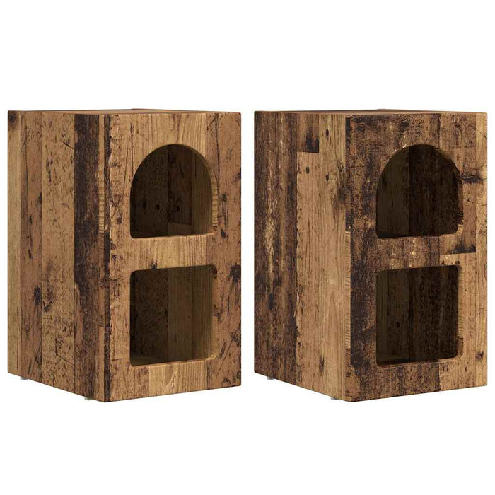 Noptieră 2 pcs Lemn vechi 29.5 x 35 x 50 cm Lemn compozit - WALTI WALTI