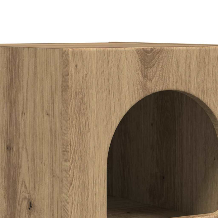 Noptieră 2 pcs Stejar Artizanal 29.5 x 35 x 50 cm Lemn compozit - WALTI WALTI