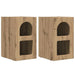 Noptieră 2 pcs Stejar Artizanal 29.5 x 35 x 50 cm Lemn compozit - WALTI WALTI