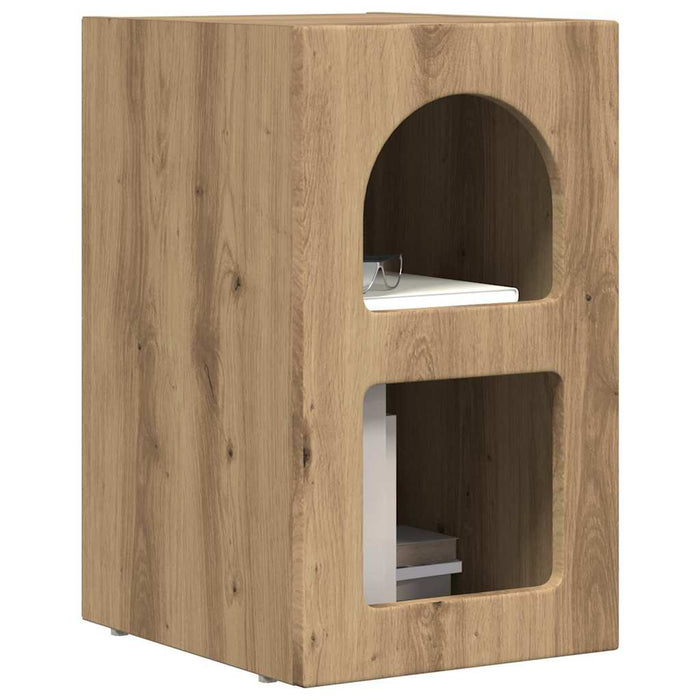 Noptieră 2 pcs Stejar Artizanal 29.5 x 35 x 50 cm Lemn compozit - WALTI WALTI