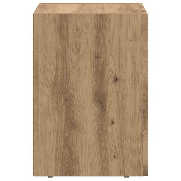 Noptieră 2 pcs Stejar Artizanal 29.5 x 35 x 50 cm Lemn compozit - WALTI WALTI