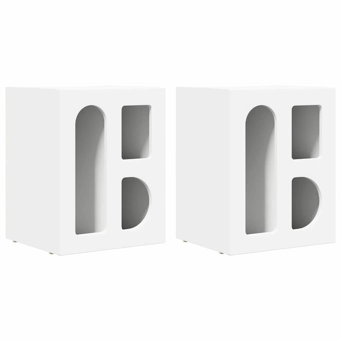 Noptieră 2 pcs Alb 40 x 35 x 50 cm Lemn compozit - WALTI WALTI