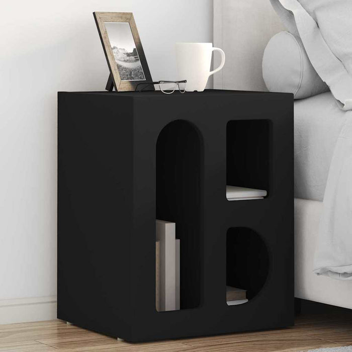 Noptieră 2 pcs Negru 40 x 35 x 50 cm Lemn compozit - WALTI WALTI