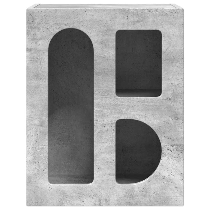 Noptieră Gri din beton 40 x 35 x 50 cm Lemn compozit - WALTI WALTI