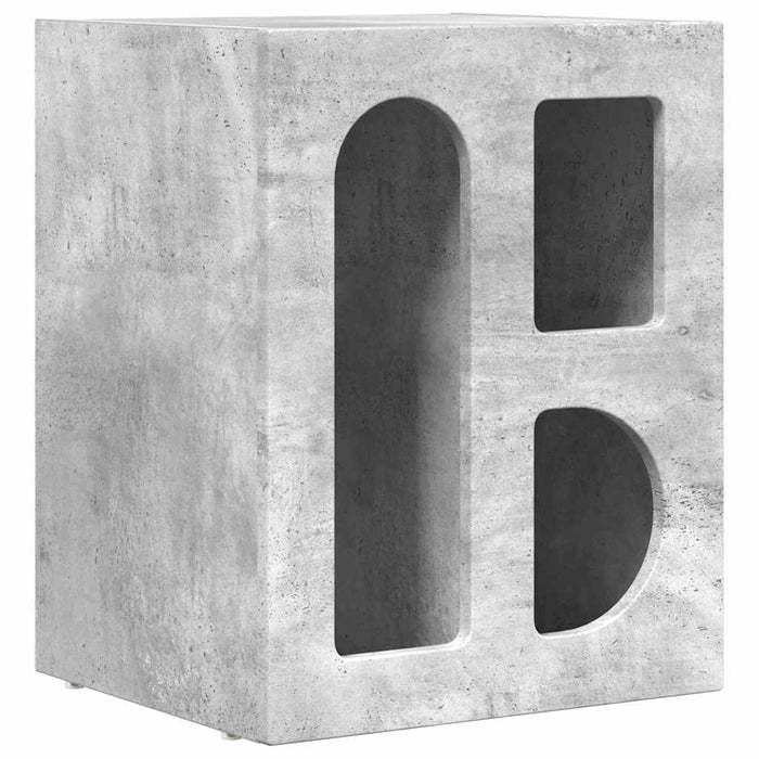 Noptieră 2 pcs Gri din beton 40 x 35 x 50 cm Lemn compozit - WALTI WALTI