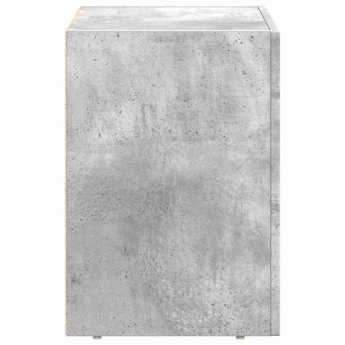 Noptieră 2 pcs Gri din beton 40 x 35 x 50 cm Lemn compozit - WALTI WALTI