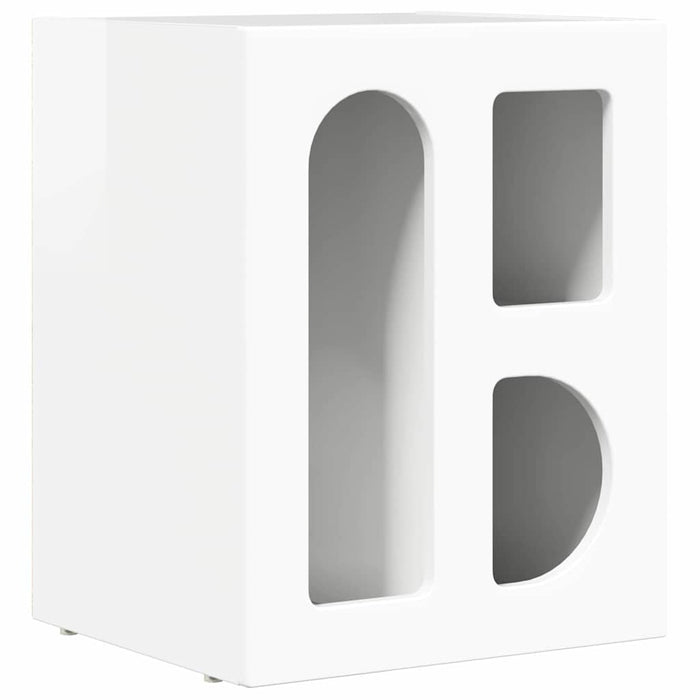Noptieră 2 pcs Alb lucios 40 x 35 x 50 cm Lemn compozit - WALTI WALTI