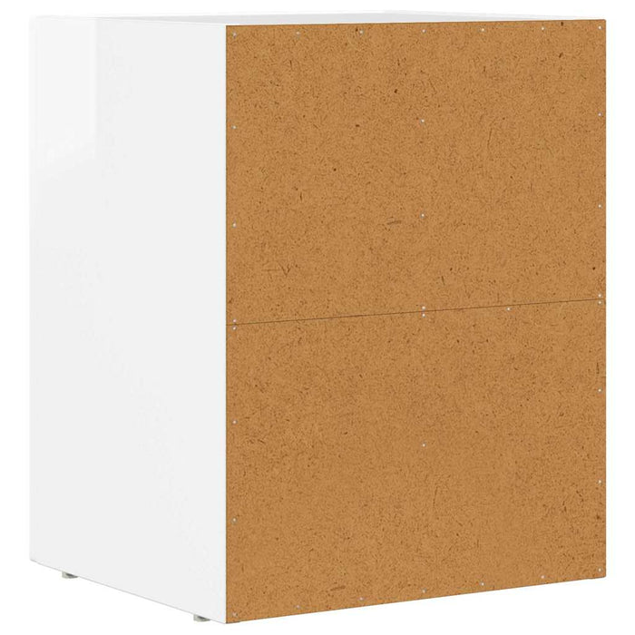 Noptieră 2 pcs Alb lucios 40 x 35 x 50 cm Lemn compozit - WALTI WALTI