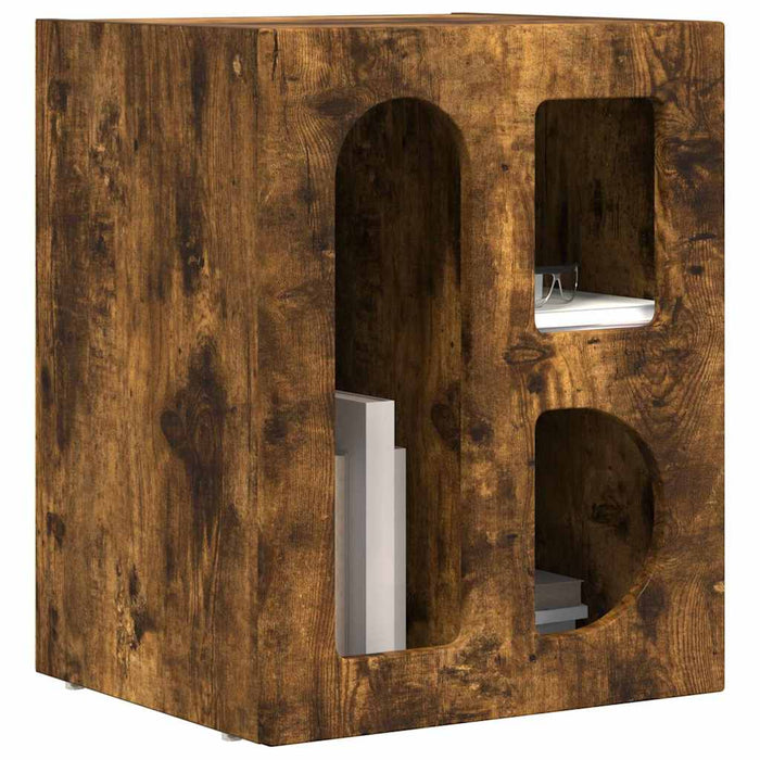 Noptieră 2 pcs Stejar fumuriu 40 x 35 x 50 cm Lemn compozit - WALTI WALTI