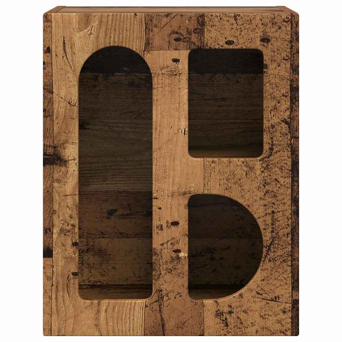 Noptieră 2 pcs Lemn vechi 40 x 35 x 50 cm Lemn compozit - WALTI WALTI
