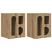 Noptieră 2 pcs Stejar Artizanal 40 x 35 x 50 cm Lemn compozit - WALTI WALTI