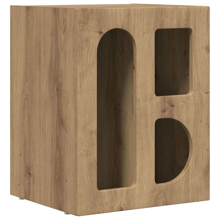 Noptieră 2 pcs Stejar Artizanal 40 x 35 x 50 cm Lemn compozit - WALTI WALTI