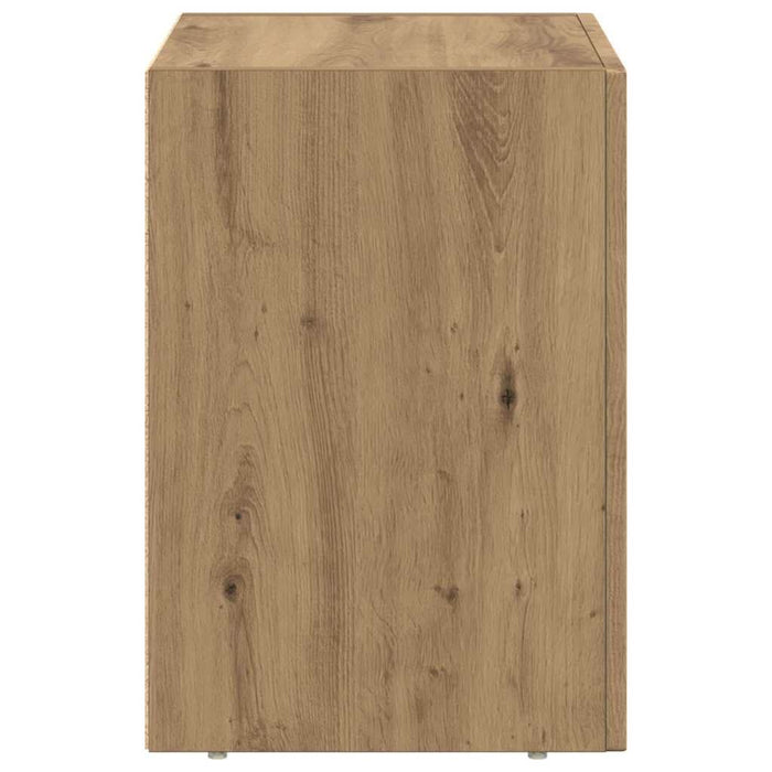 Noptieră 2 pcs Stejar Artizanal 40 x 35 x 50 cm Lemn compozit - WALTI WALTI