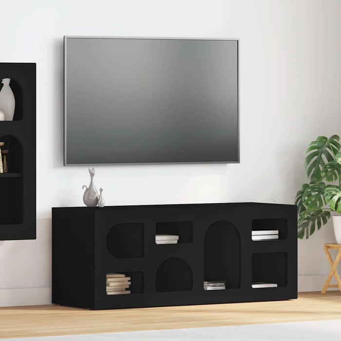 Cabinet TV Negru 100 x 35 x 40 cm Lemn compozit - WALTI WALTI