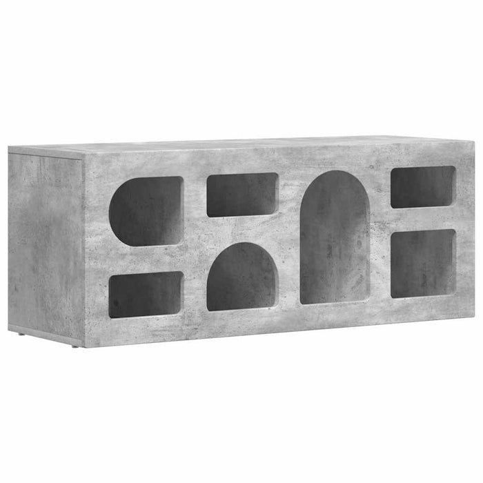Cabinet TV Gri din beton 100 x 35 x 40 cm Lemn compozit - WALTI WALTI