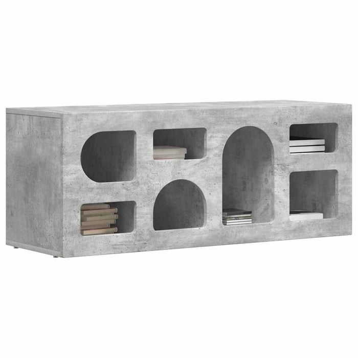 Cabinet TV Gri din beton 100 x 35 x 40 cm Lemn compozit - WALTI WALTI