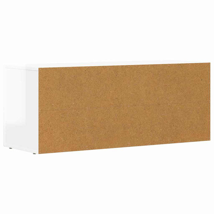 Cabinet TV Alb lucios 100 x 35 x 40 cm Lemn compozit - WALTI WALTI