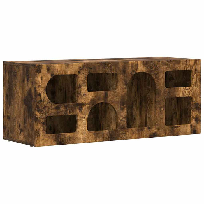 Cabinet TV Stejar fumuriu 100 x 35 x 40 cm Lemn compozit - WALTI WALTI