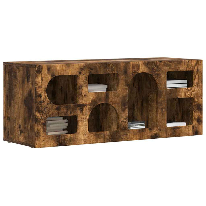 Cabinet TV Stejar fumuriu 100 x 35 x 40 cm Lemn compozit - WALTI WALTI