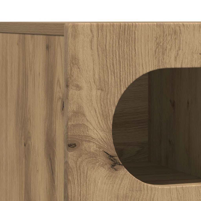 Cabinet TV Stejar Artizanal 100 x 35 x 40 cm Lemn compozit - WALTI WALTI