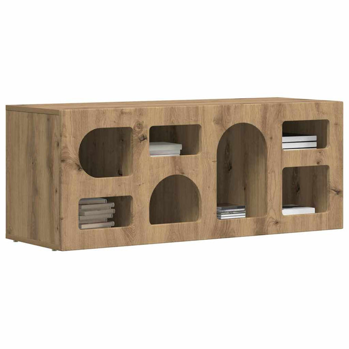 Cabinet TV Stejar Artizanal 100 x 35 x 40 cm Lemn compozit - WALTI WALTI