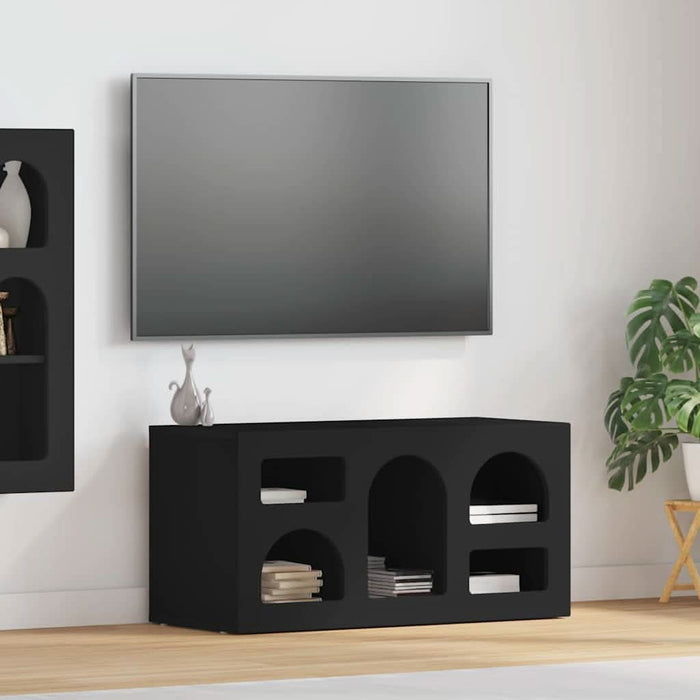 Cabinet TV Negru 80 x 35 x 40 cm Lemn compozit - WALTI WALTI