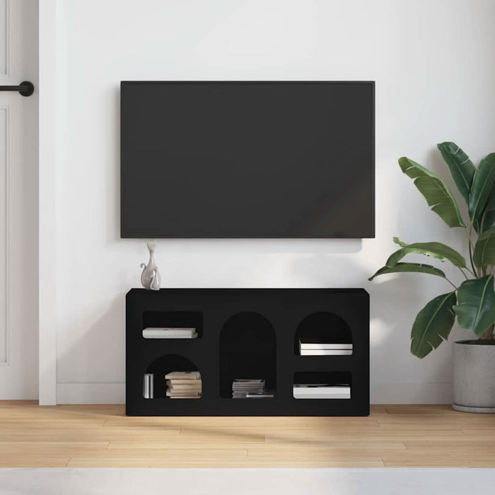 Cabinet TV Negru 80 x 35 x 40 cm Lemn compozit - WALTI WALTI