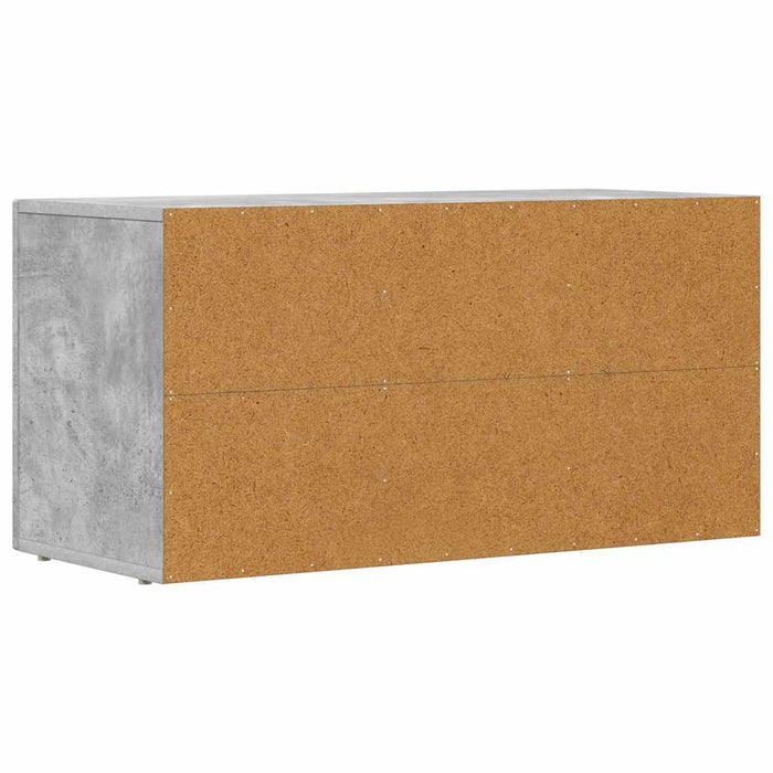 Cabinet TV Gri din beton 80 x 35 x 40 cm Lemn compozit - WALTI WALTI