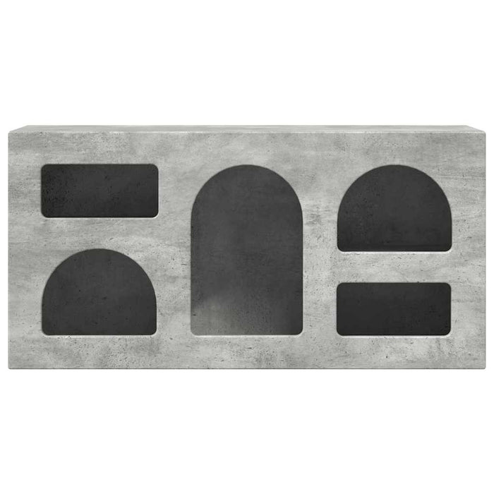 Cabinet TV Gri din beton 80 x 35 x 40 cm Lemn compozit - WALTI WALTI