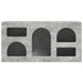 Cabinet TV Gri din beton 80 x 35 x 40 cm Lemn compozit - WALTI WALTI