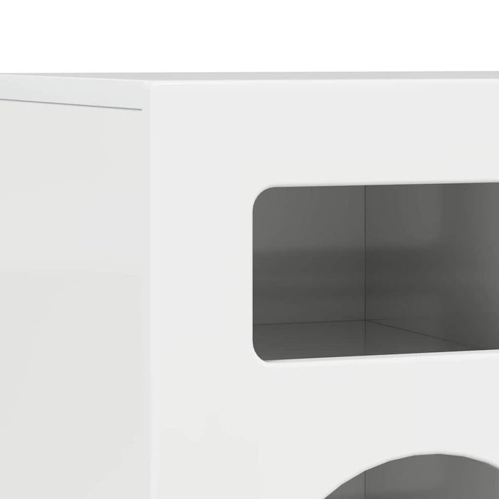 Cabinet TV Alb lucios 80 x 35 x 40 cm Lemn compozit - WALTI WALTI