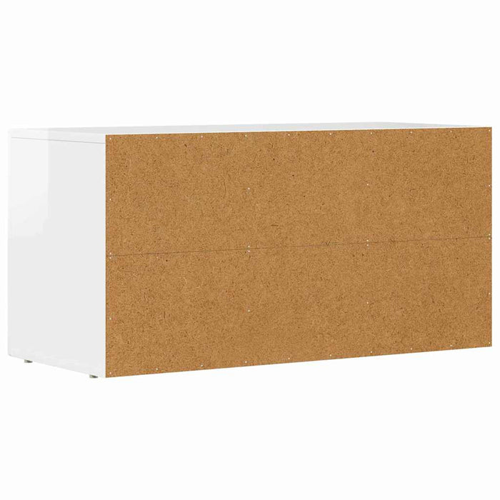 Cabinet TV Alb lucios 80 x 35 x 40 cm Lemn compozit - WALTI WALTI