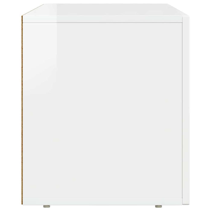 Cabinet TV Alb lucios 80 x 35 x 40 cm Lemn compozit - WALTI WALTI